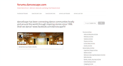 Desktop Screenshot of forums.dancescape.com
