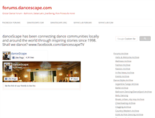 Tablet Screenshot of forums.dancescape.com